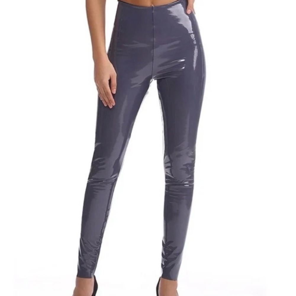 Commando Glossy Faux patent leather Charcoal Leggings, New without tags